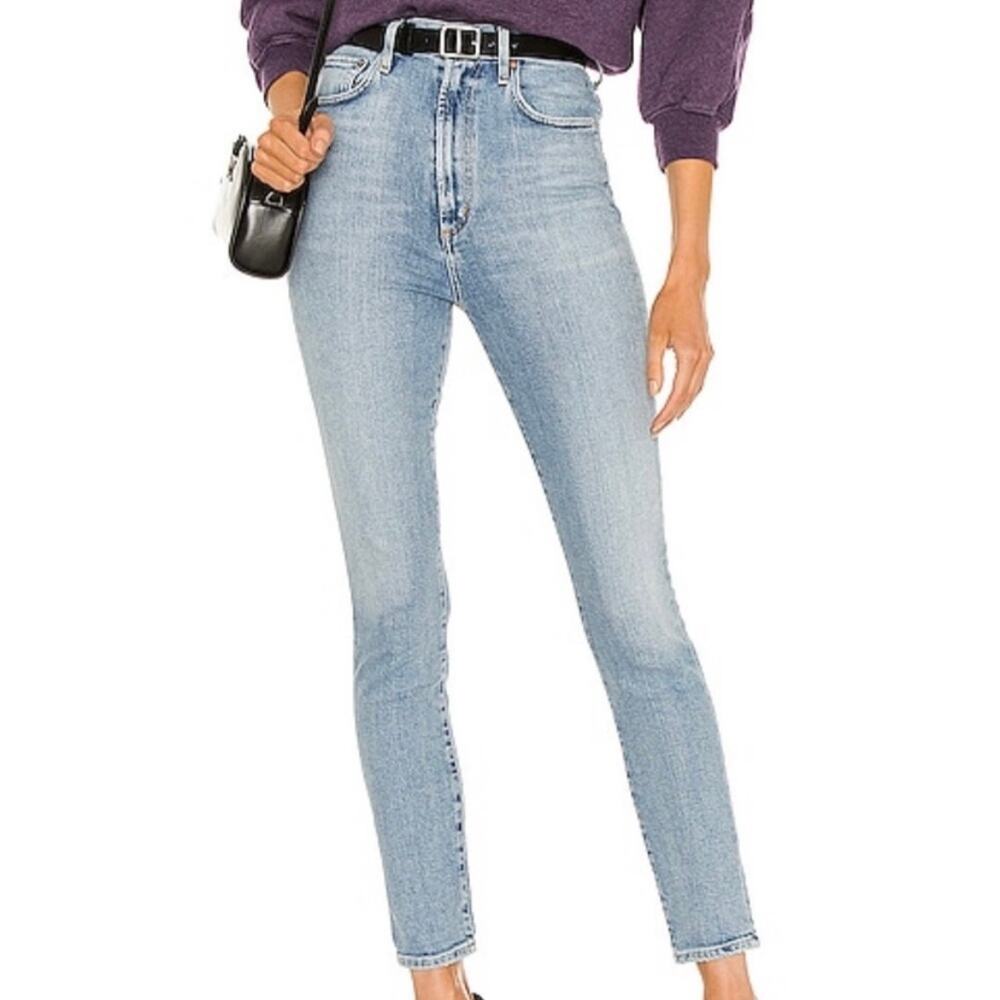 Agolde Light Wash Straight Leg Jeans